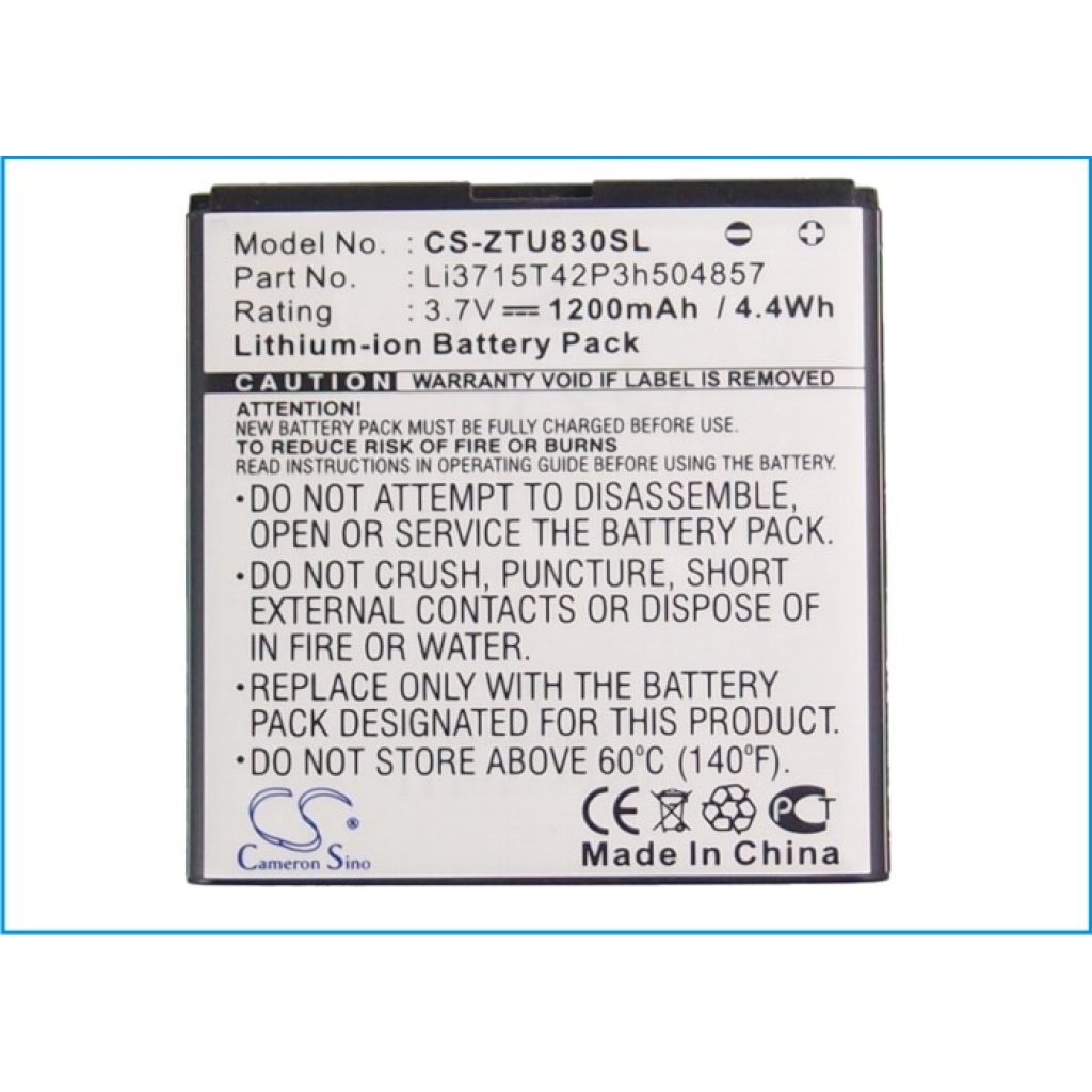 Batteria del telefono cellulare ZTE V788D