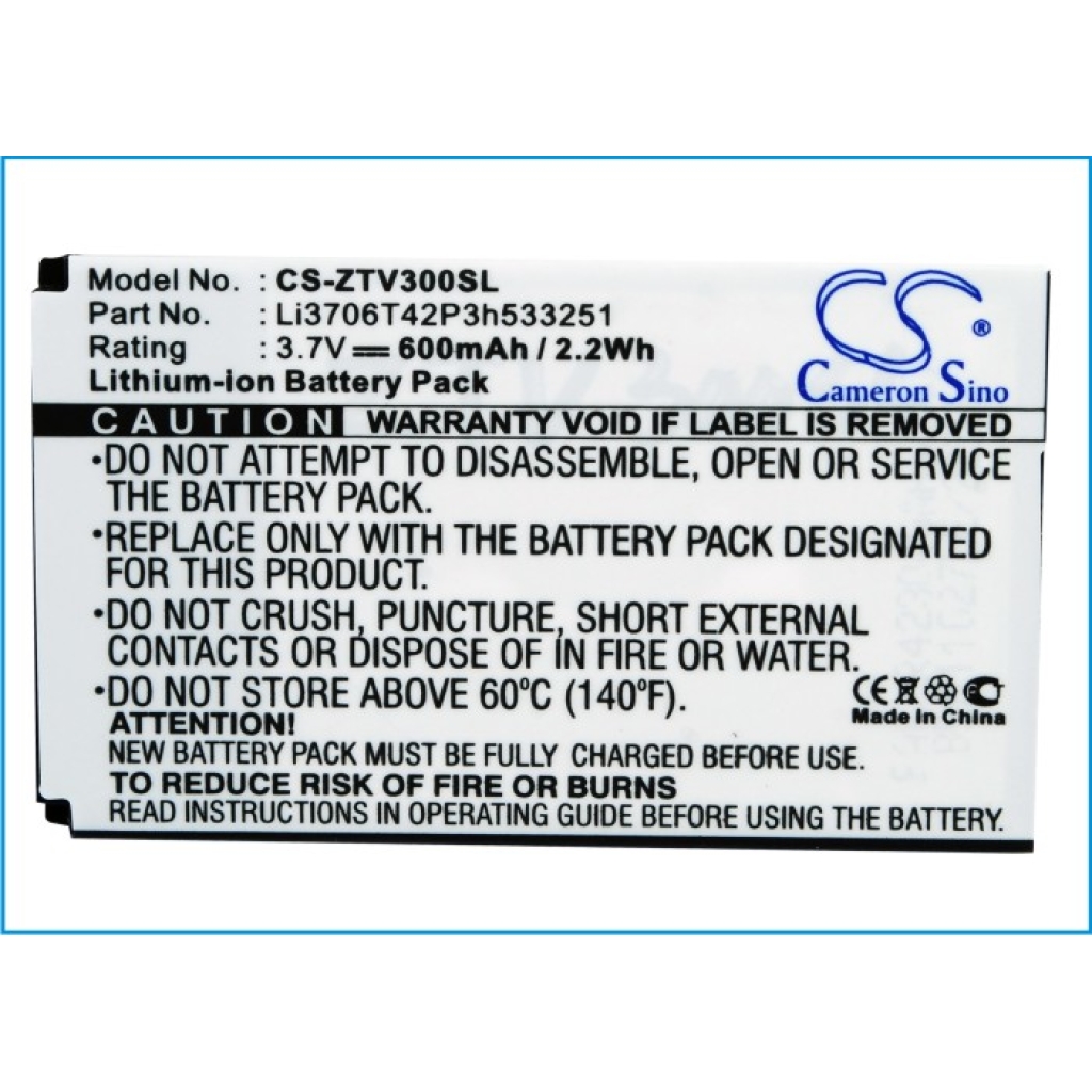 Battery Replaces Li3706T42P3h533251