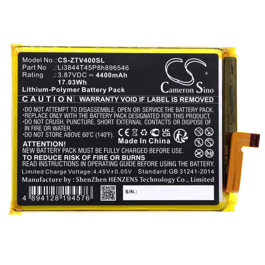 Batteria del telefono cellulare ZTE Axon 40 SE (CS-ZTV400SL)