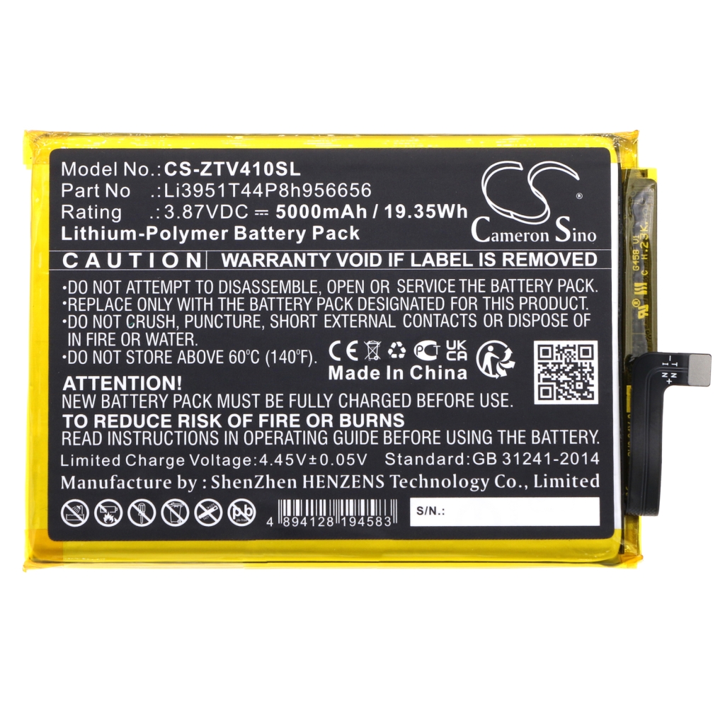 Sostituzione della batteria compatibile per ZTE LI3951T44P8H956656