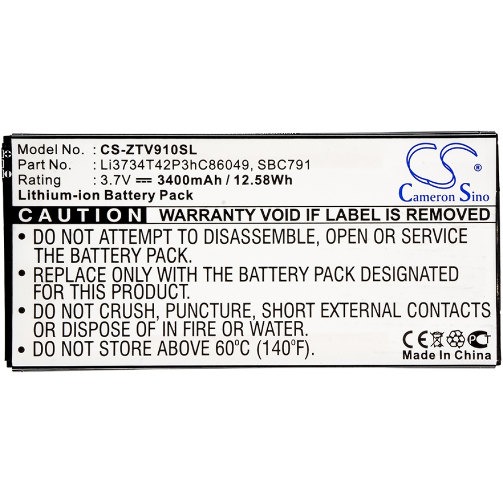 Battery Replaces Li3734T42P3hC86049