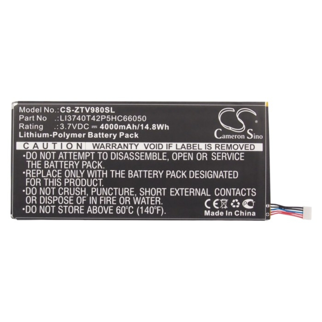 Sostituzione della batteria compatibile per ZTE LI3740T42P5HC66050