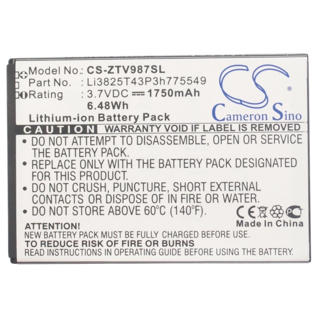 Batterie Sostituisce Li3825T43P3h775549