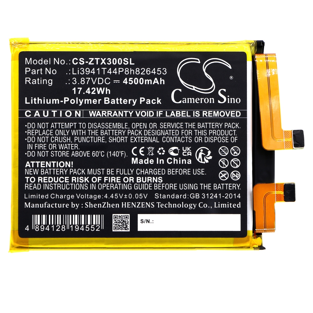 Batterie Sostituisce Li3941T44P8h826453