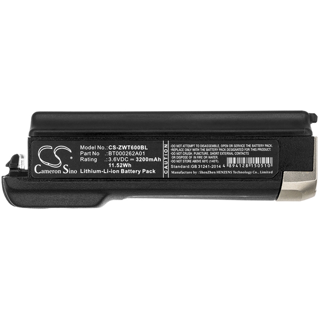 Codice a barre, batteria dello scanner Zebra CS-ZWT600BL