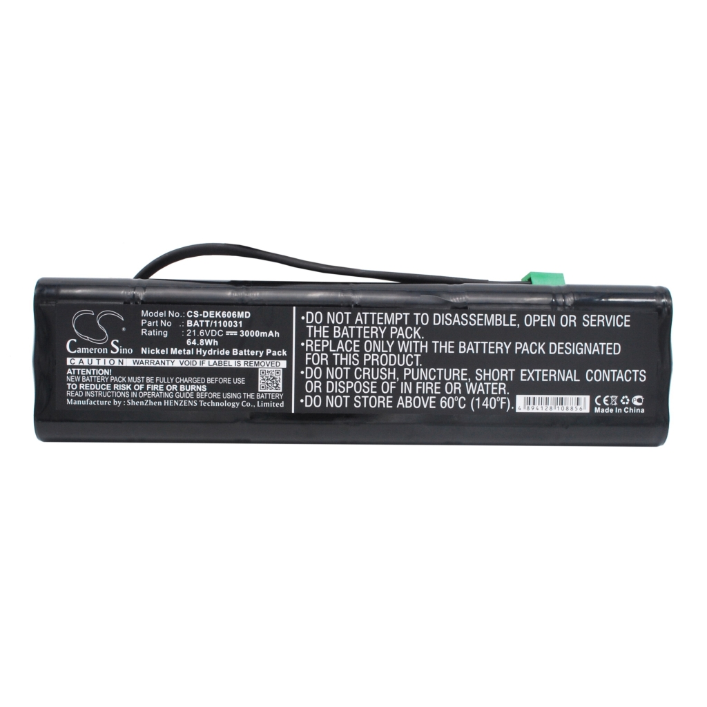 Sostituzione della batteria compatibile per Hellige 110031,120031,BATT/110031