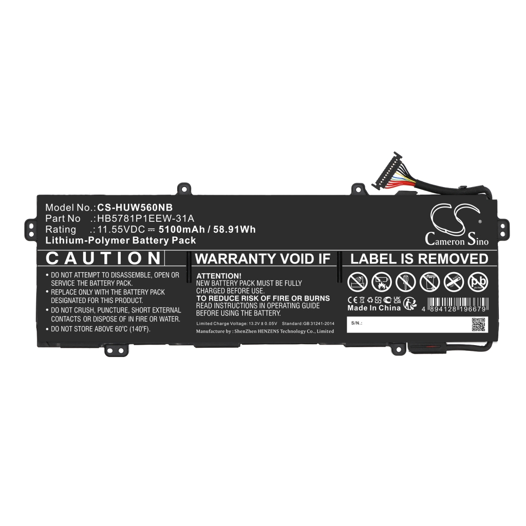 Batterie Sostituisce HB5881P1EEW-31A