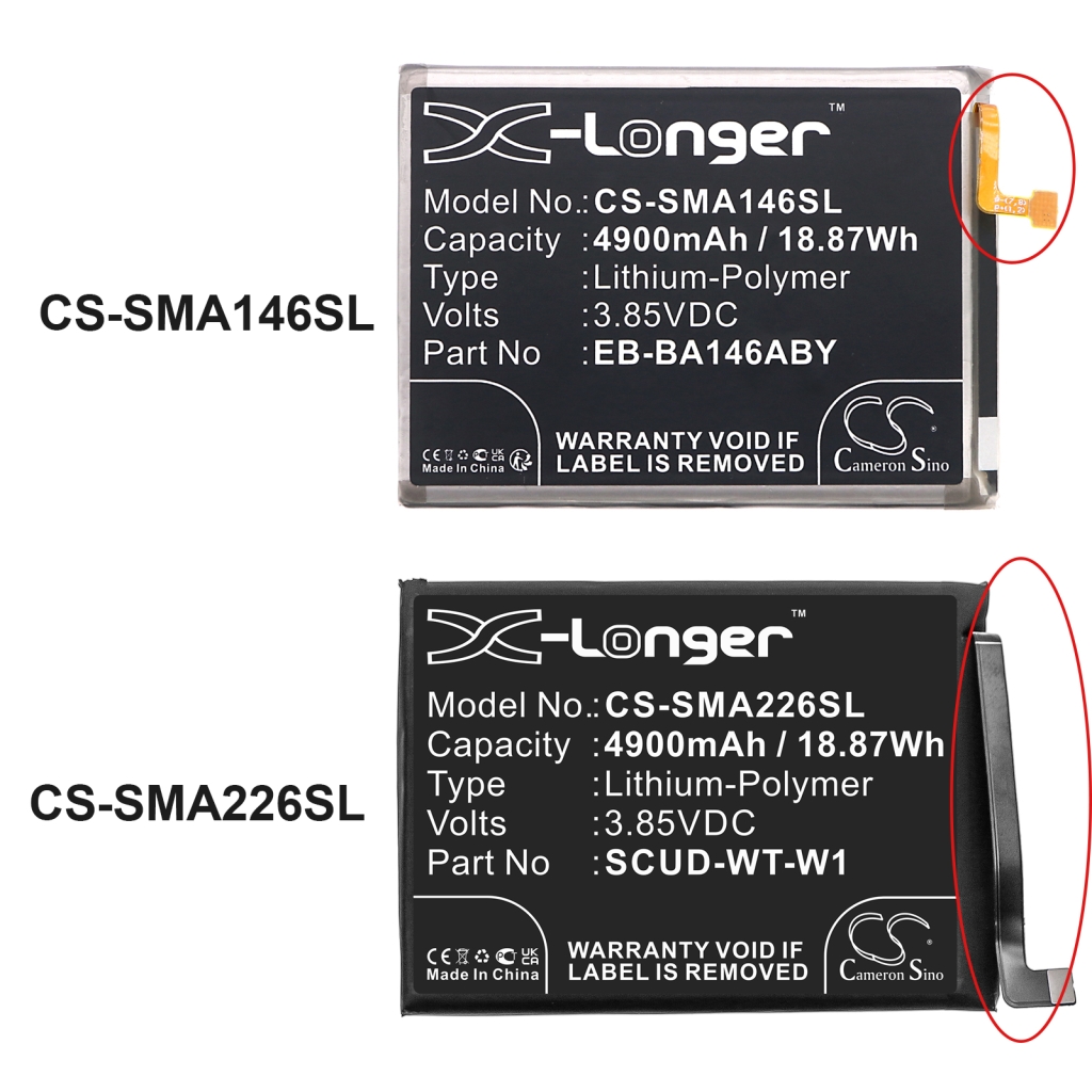 Batteria del telefono cellulare Samsung SM-S146VL (CS-SMA146SL)