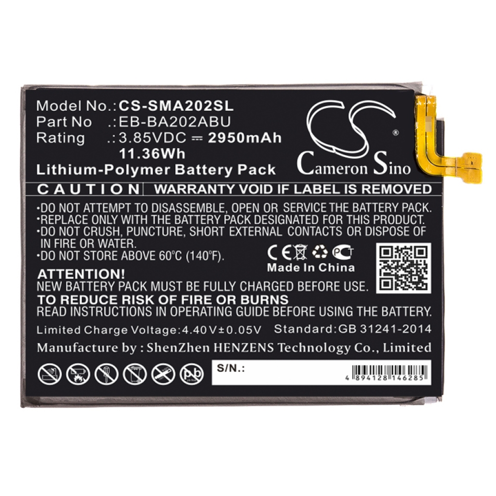 Batteria del telefono cellulare Samsung SM-A102V (CS-SMA202SL)