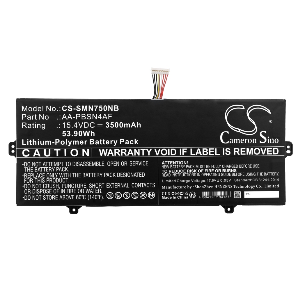 Batteria notebook Samsung Galaxy Book Mystic Silver NP750XDA-KD4SE (CS-SMN750NB)