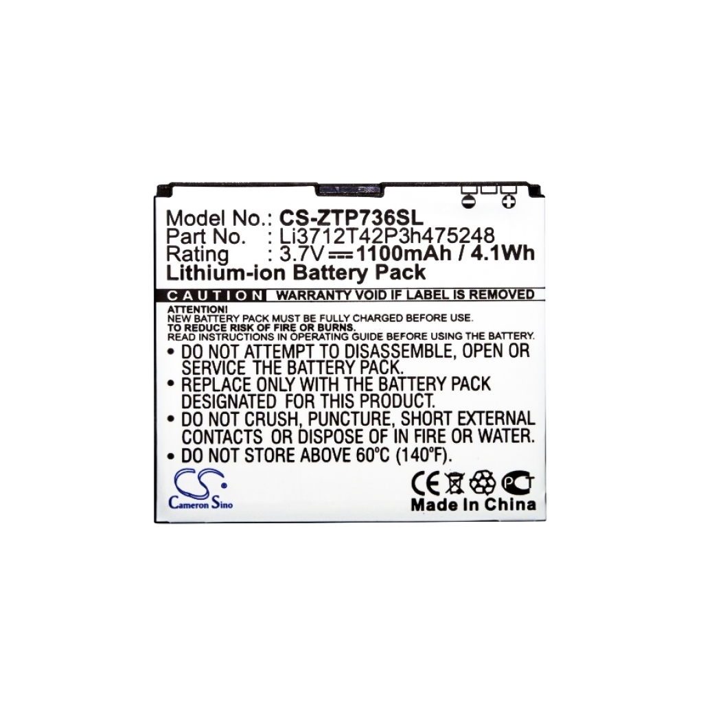 Sostituzione della batteria compatibile per T-Mobile LI3712T42P3H475248